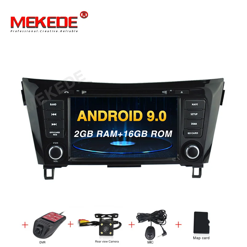 16G DVD camera DVR MEKEDE 8core 4G ram 64G rom HD экран автомобиля радио Android9.0 для Nissan qashqai X-Trail- gps навигатор dvd плеер - Цвет: 16G DVD camera DVR