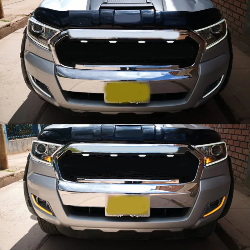 2 шт. Светодиодный дневной ходовой светильник для Ford Ranger 2015 2016 2017 2018 поворотное