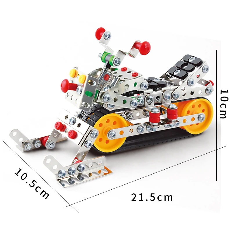 235 штук стальные блоки игрушки сани автомобиль металлические подарки на день
