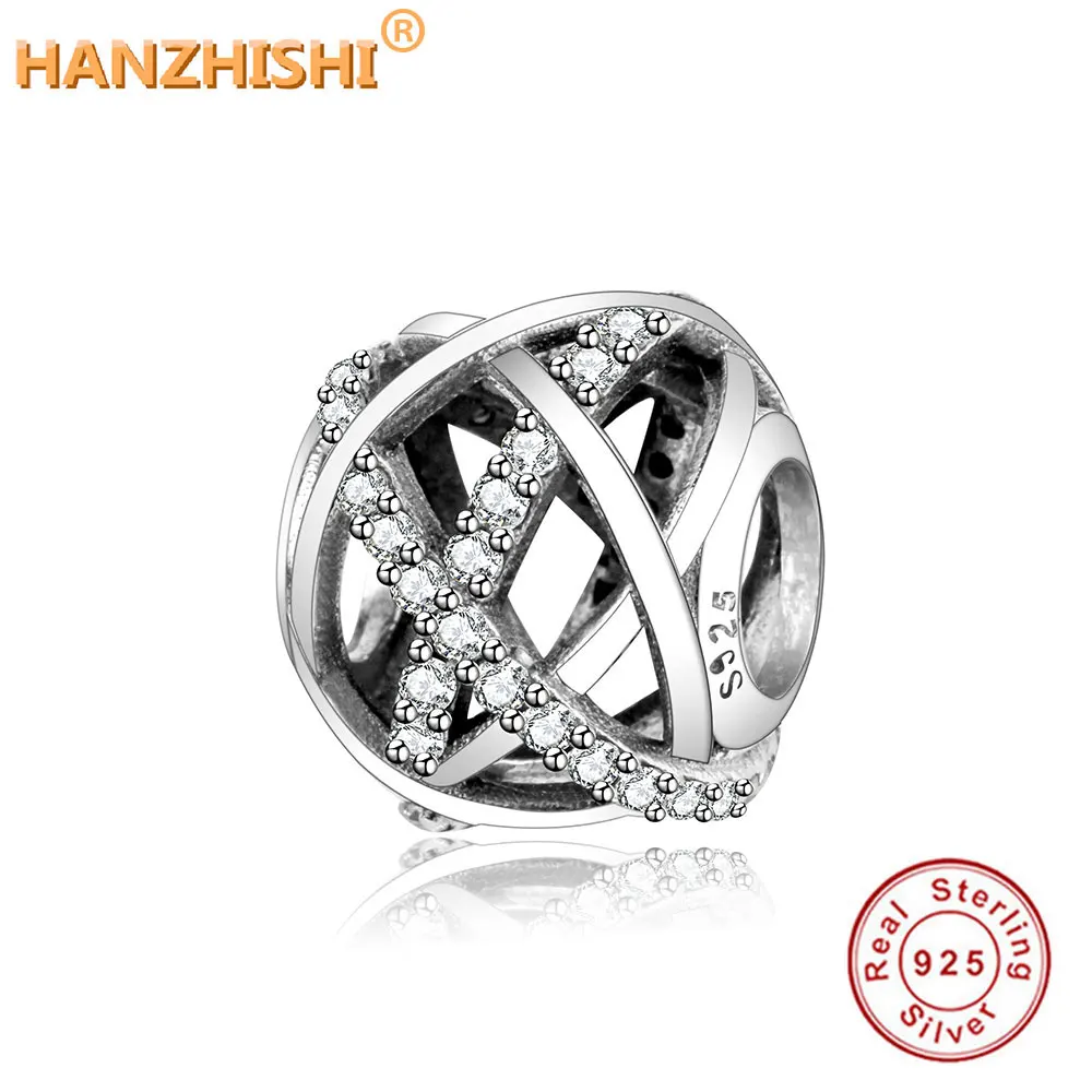 

Galaxy Openwork Swirls Charms With CZ Fit Originalpan Charms Bracelet DIY Jewelry 925 Sterling Silver Beads berloques 2018