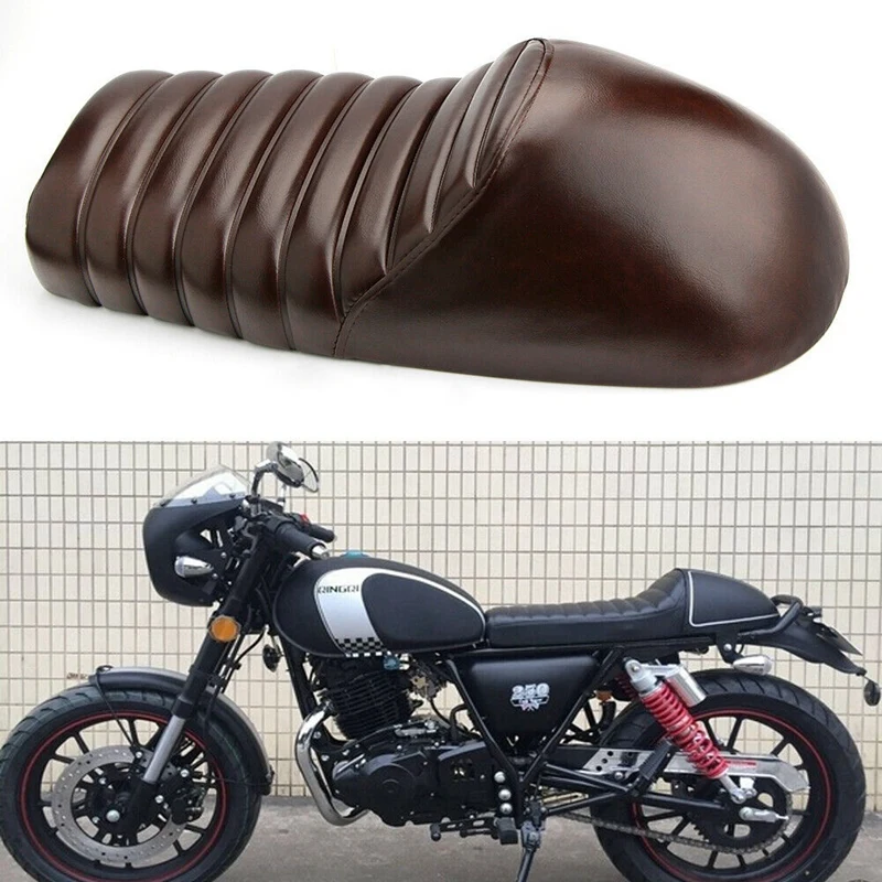 Универсальная плоская седельная рама для мотоцикла Honda GB Suzuki Kawasaki Yamaha XJ Cafe Racer Brown |