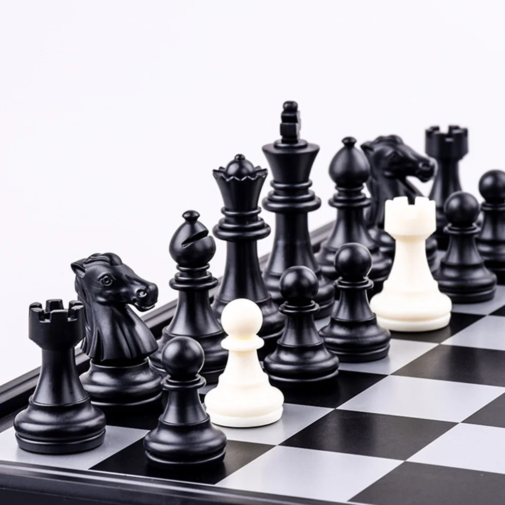 

3 In 1 Portable Travel Kids Adult Checkers Gift Entertainment Folding Toy Magnetic Board Funny Games Chess Set Backgammon