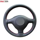 DIY черный чехол на руль из мягкой искусственной кожи чехол на руль для Volkswagen VW Golf 4 Mk4 Old VW Passat B5