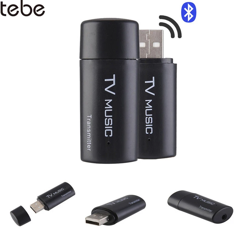 

Tebe USB Bluetooth Transmitter Adapter 3.5mm Aux Wireless Stereo Audio Transmitter For Headphones Speaker TV Car