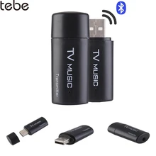 Tebe USB Bluetooth Transmitter Adapter 3.5mm Aux Wireless Stereo Audio Transmitter For Headphones Speaker TV Car