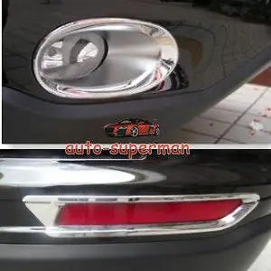

Chrome Front Rear Fog Light Lamp Cover For honda CRV 2010 2011 Except Diesel
