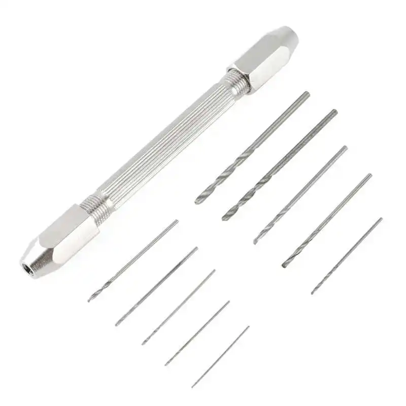 

Двухсторонний Зажимной патрон-тиски matподдержки + 10 шт. микро-спиральных сверл для ювелирных изделий, часов, Ремонтный инструмент, электроин...