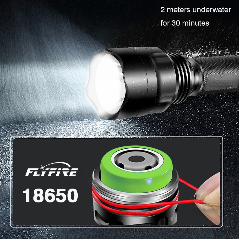 

xhp50.2 powerful tactical flashlight torch rechargeable 18650 led xhp50 l2 waterproof flash light tactical frame tail switch