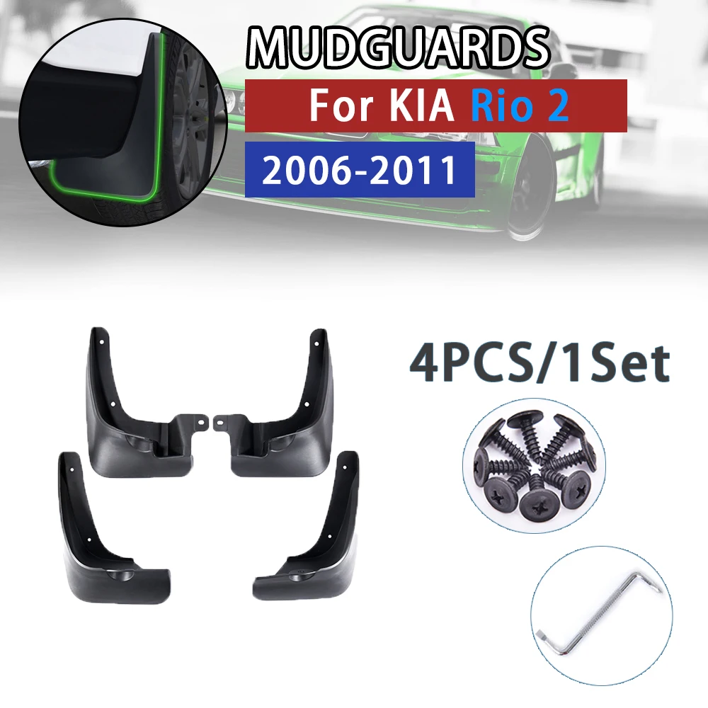 

for KIA Rio 2 JB Sedan Saloon 2006~2011 Car Mudflap Fender Mud Flaps Guard Splash Flap Mudguards Accessories 2007 2008 2009 2010