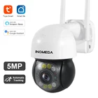 INQMEGA 5 Мп камера Tuya PTZ Wifi камера с автоматическим отслеживанием полноцветная ip-камера ночного видения с Alexa Google