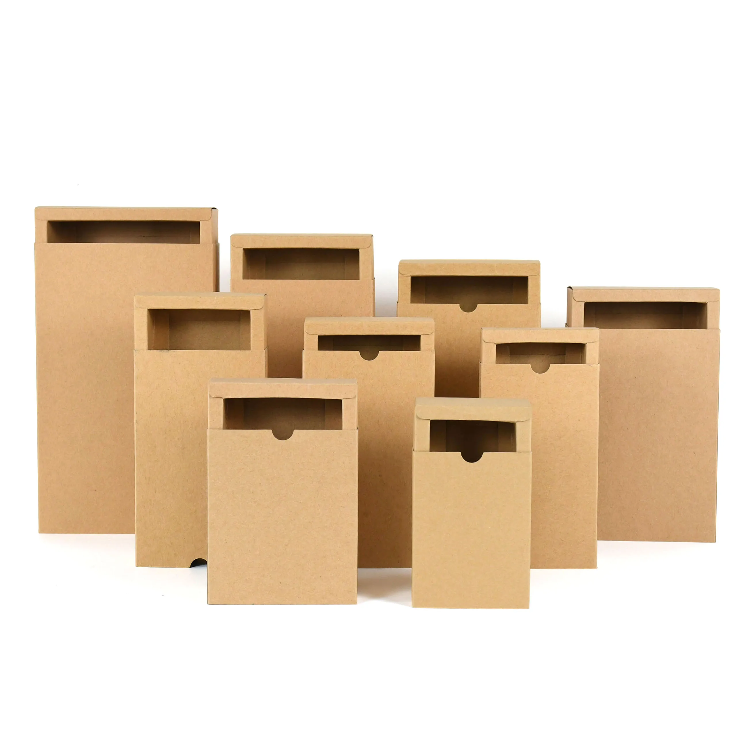 

10pcs Multi Size Pull-out Kraft Packaging Box Wedding Party Favor Supplies Handmade Soap Chocolate Candy Storage Carton Boxes