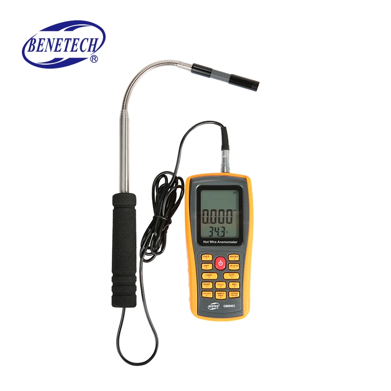 

GM8903 High Sensitivity Handheld Wind Speed Gauge Meter Measure Anemometer Hot Wire Anemometer