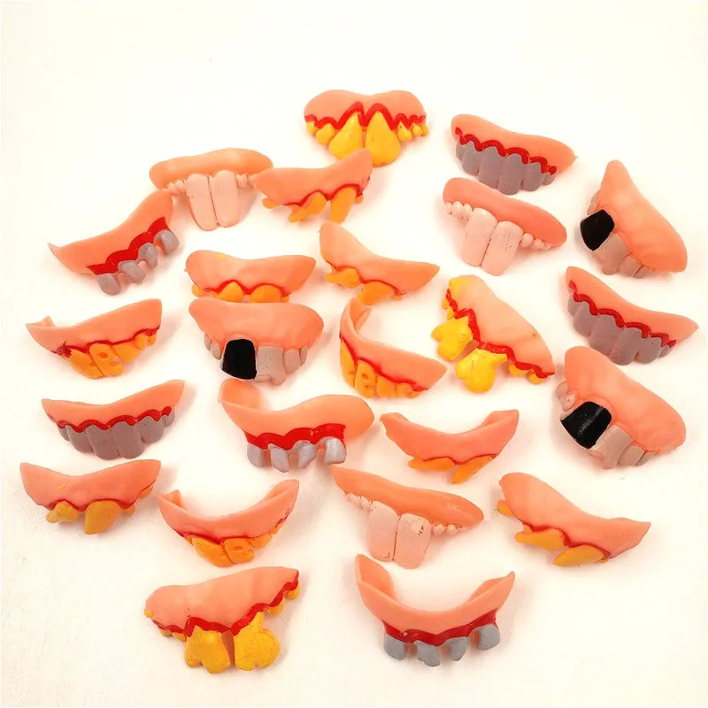

1 @ #9 стиль Клоун трюки свойства игры игрушечные Приколы & розыгрыши Хэллоуин уродливая зубная нить Ложные грязные Зубы Модель розыгрыша