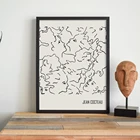 Постер Jean Cocteau, линия лица, искусство, HD печать, Художественная Картина на холсте, украшение для гостиной, спальни, картина, декор