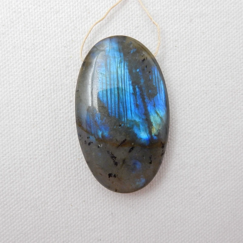 Распродажа 1 шт. Овальный Кулон из натурального камня лабрадорита 53x32x12 мм 32 3 г