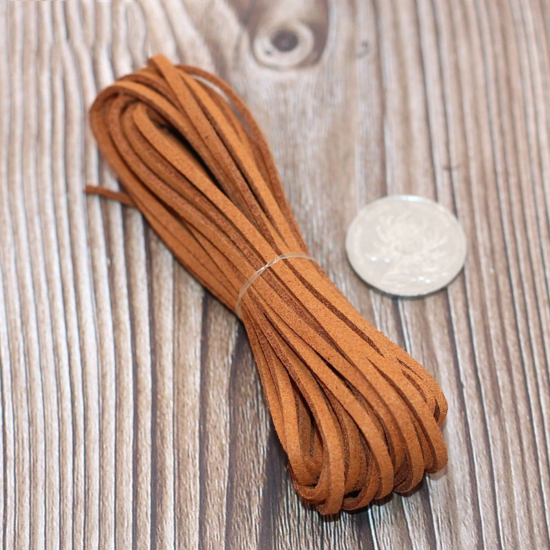 Шнур из искусственной замши плоский веревка кожи в Корейском стиле нитка сделай