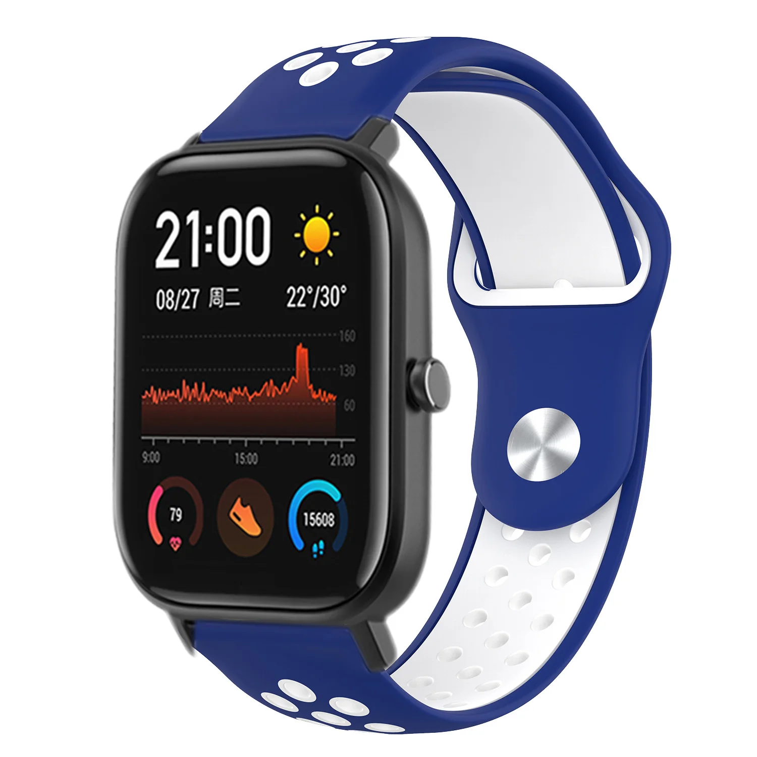 20 мм силиконовый сменный дышащий ремешок для часов xiaomi Huami ремешок Amazfit GTS/GTR 42 мм/Bip спортивные Ремешки для наручных часов