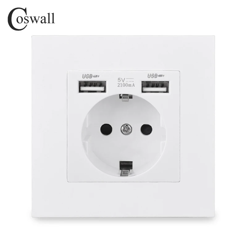 Настенная розетка COSWALL Европейского испанского русского стандарта с заземлением