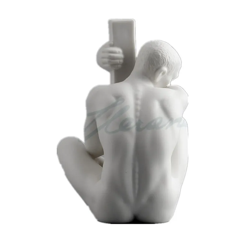 Современная керамическая боди-арт обнаженная мужская скульптура абстрактный