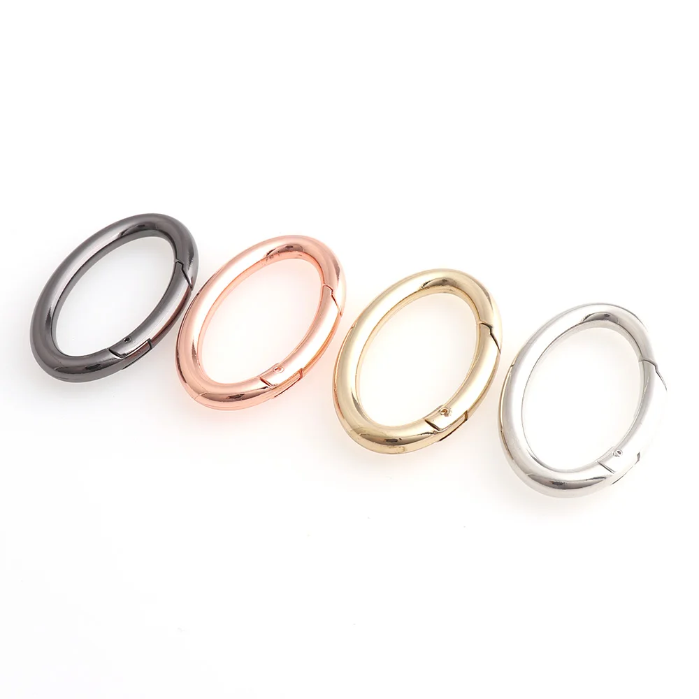 4 шт Металлические овальные пружинный затвор хомут с круглым воротником для