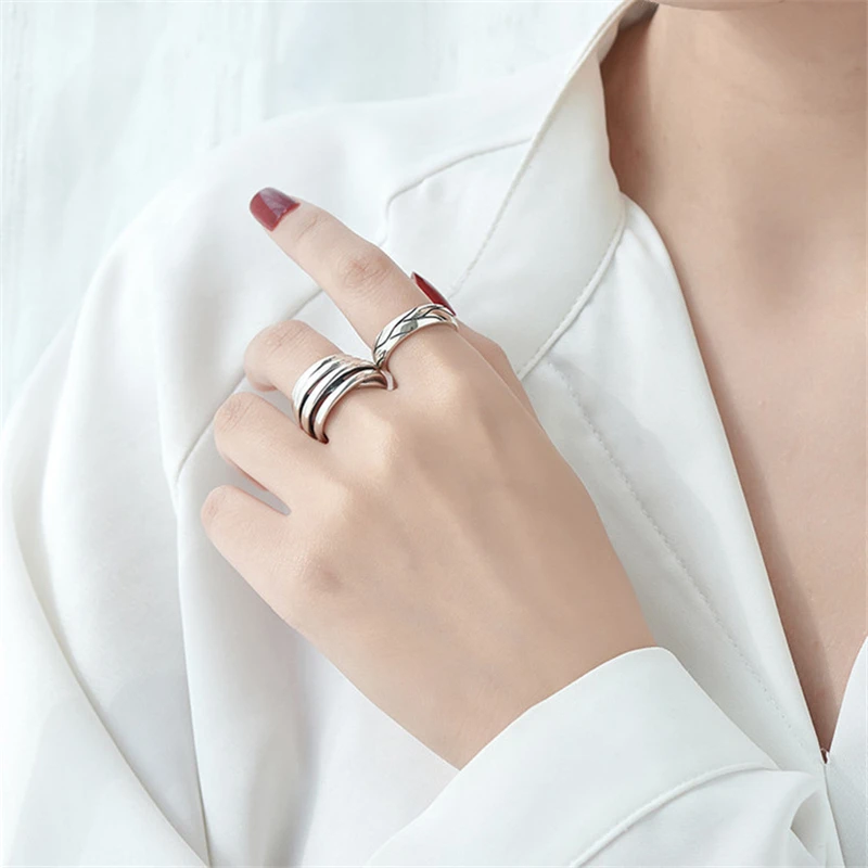 2021 Новое корейское Ретро регулируемое кольцо вечерние кольца для путешествий