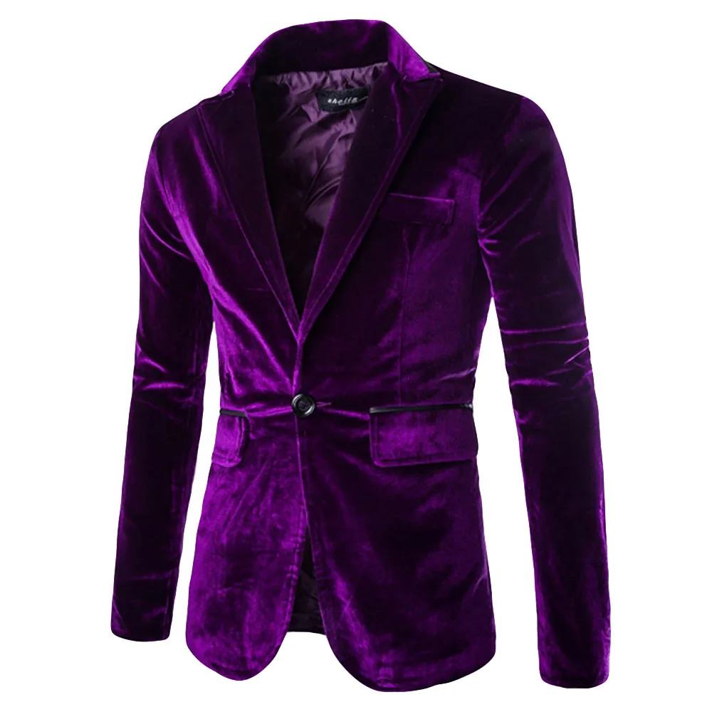 Мужской однотонный джентльменский вельветовый костюм облегающее повседневное