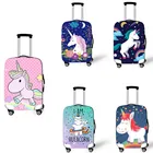 Чехол для багажа для девочек, эластичный розовый чехол для путешествий, мультяшный Радужный Единорог