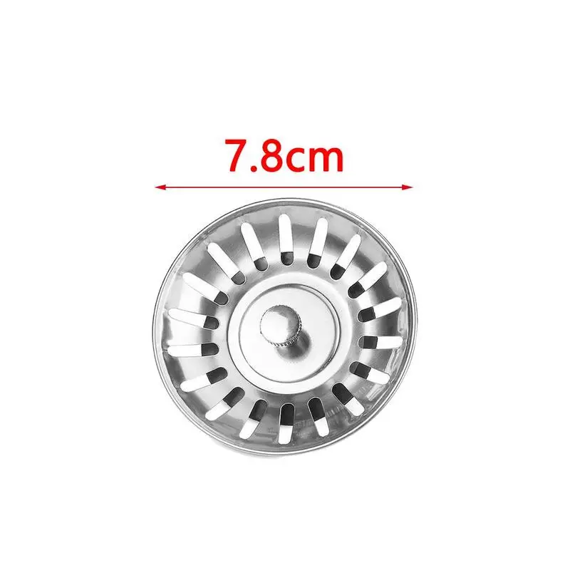 

Steel Floor Drain Kitchen Sink Strainer Stopper Waste Accesso R1B2 Deodorization Bathroom Filter Plug Basin Type Drain A5Y7