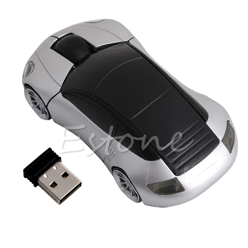 2 4G 1600DPI Мышь USB приемник беспроводной светодиодный светильник в форме автомобиля