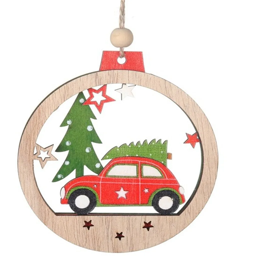 2019 Новое Рождественское украшение подвеска праздничные деревянные