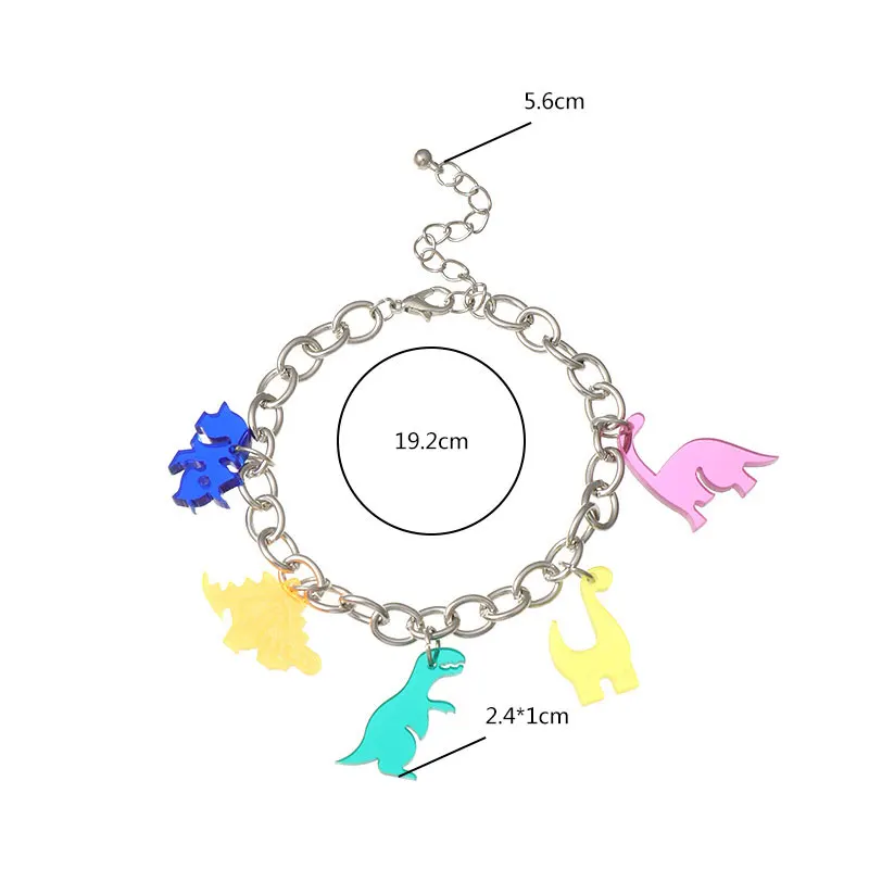 

Creative Dinosaur Bracelets Simple Style Birthday Party Decorations Unisex Cartoon Cute Dinosaur Hanging Charm Bracelets