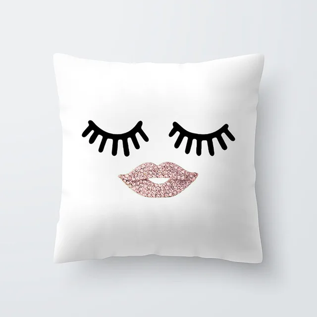 

Eyelash Out Decorative Throw Pillows Pillowcase Home Decor Geometric Pink Pillowcase Hotel Car Seat Decorative Pillowcase ...