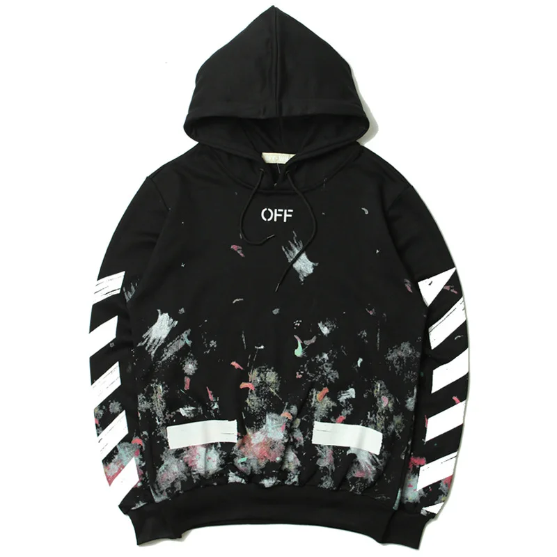 

Ow new street fashion br star sky fireworks arrow hooded sweater coat for men women in autumn and winter of 2019