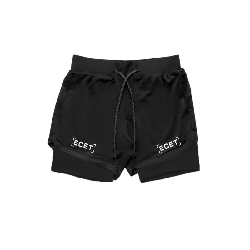 

NEW2021 summer trend new shorts men's muscle fitness brothers sports running training double breathable shorts