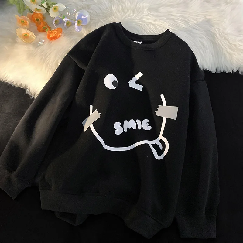 Уличная одежда Nomikuma в стиле Харадзюку женские толстовки винтажные свитшоты