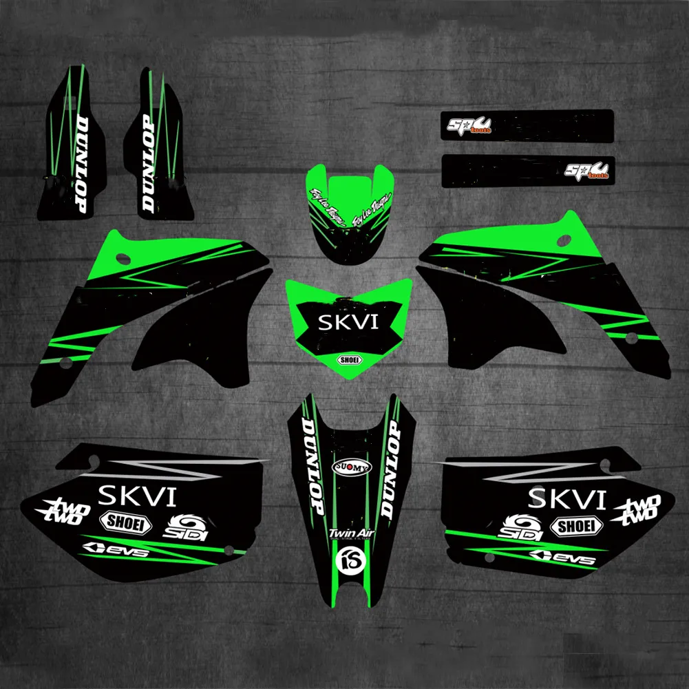 Наклейки на мотоцикл KLX 450 TEAM графические наклейки наборы наклеек для Kawasaki KLX450 2008