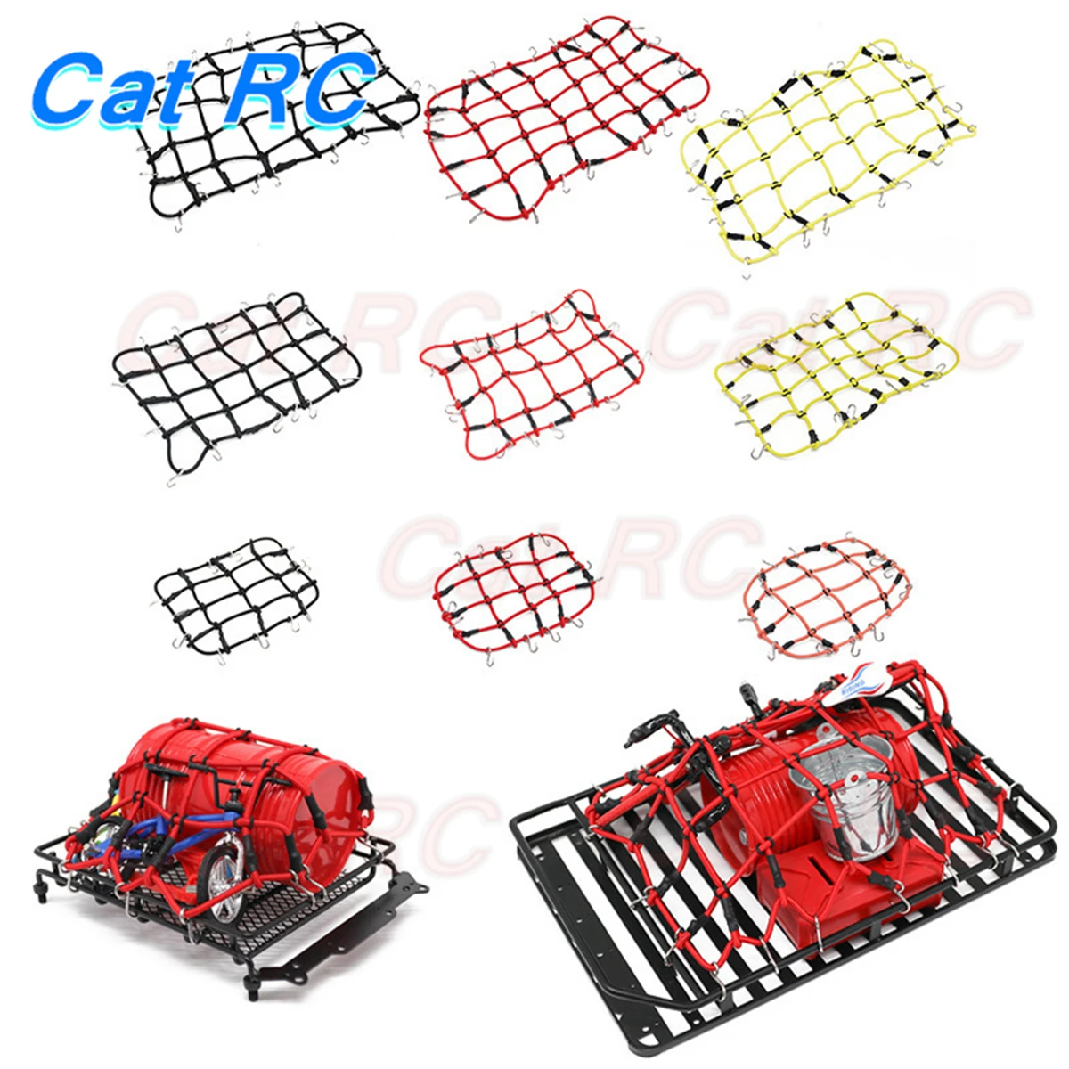 

1pc Luggage Roof Rack Net For 1/10 Scale RC Rock Crawler D90 D110 TRX-4 Trx4 SCX10 90046 KM2 RC Car catRC