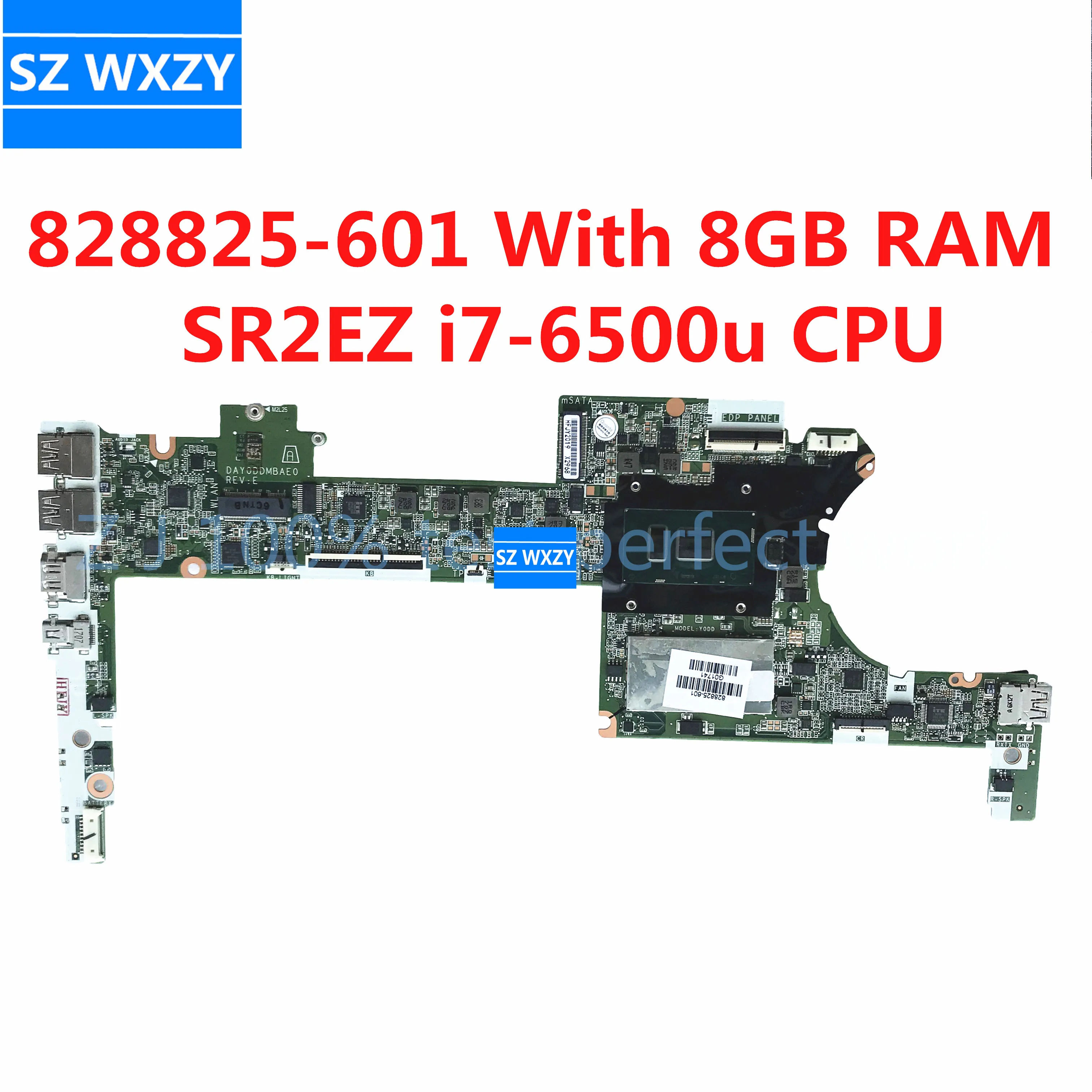 Материнская плата для ноутбука HP Spectre X360 13 4000 G2 828825 601 с sr2i7 6500u CPU 8 Гб RAM DAY0DDMBAE0 100%