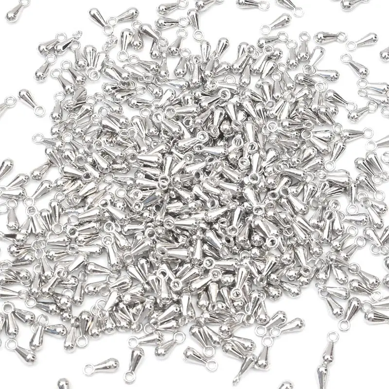 100Pcs7x3mm хвост удлиняющаяся цепочка металлические подвески в форме капель воды