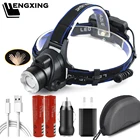 2 светодио дный лампы XM-L2 U3 T6 датчик фары головной фонарик лампа факел фары водостойкий Usb аккумуляторная батарея 18650 фонарь