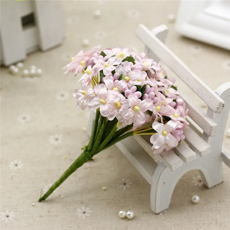 1 5 см искусственная ткань Babybreath цветы шелк персик фотоэлемент для рукоделия