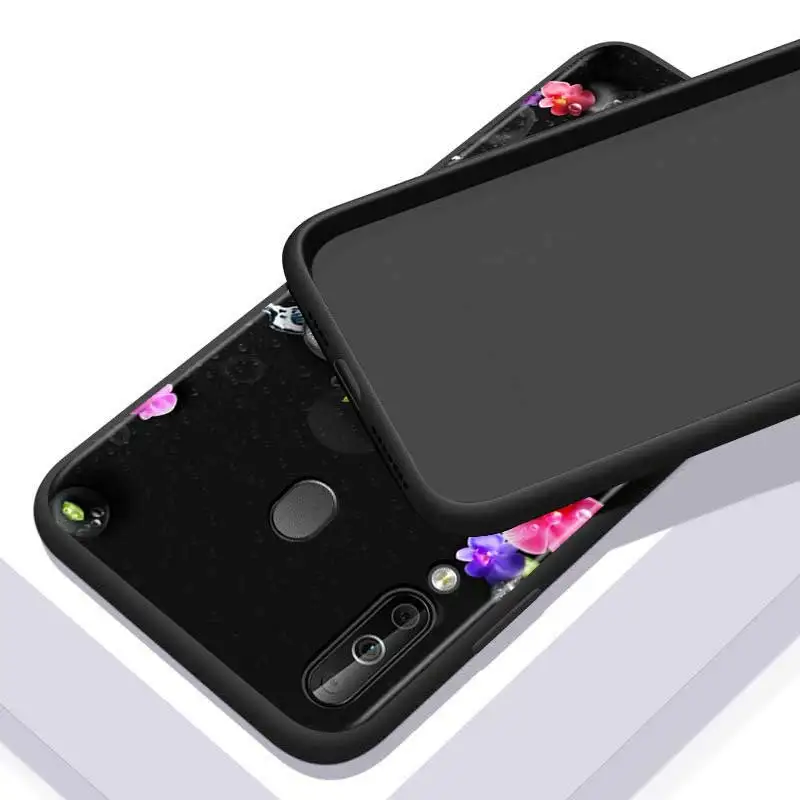 

Red Rose Flower for Huawei P Smart Z S Plus 2020 2019 Nova 5T 5i 5 4e 4 3i 3e 3 2i Phone Case Bright Black Cover