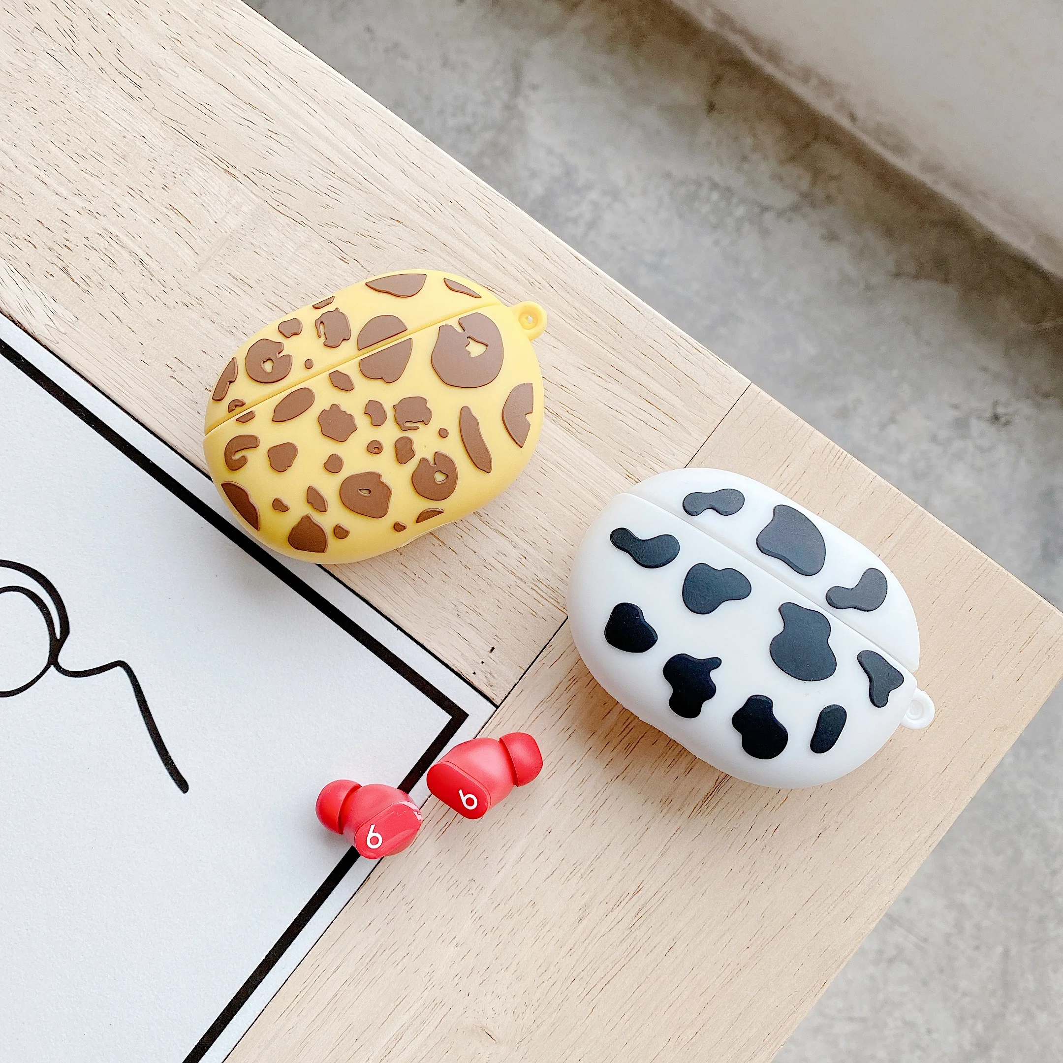 

Fashion Leopard Print Soft Silicone Case Skin Protective Cover For Beats Studio Buds Earphone Anti-shock Case Headphone