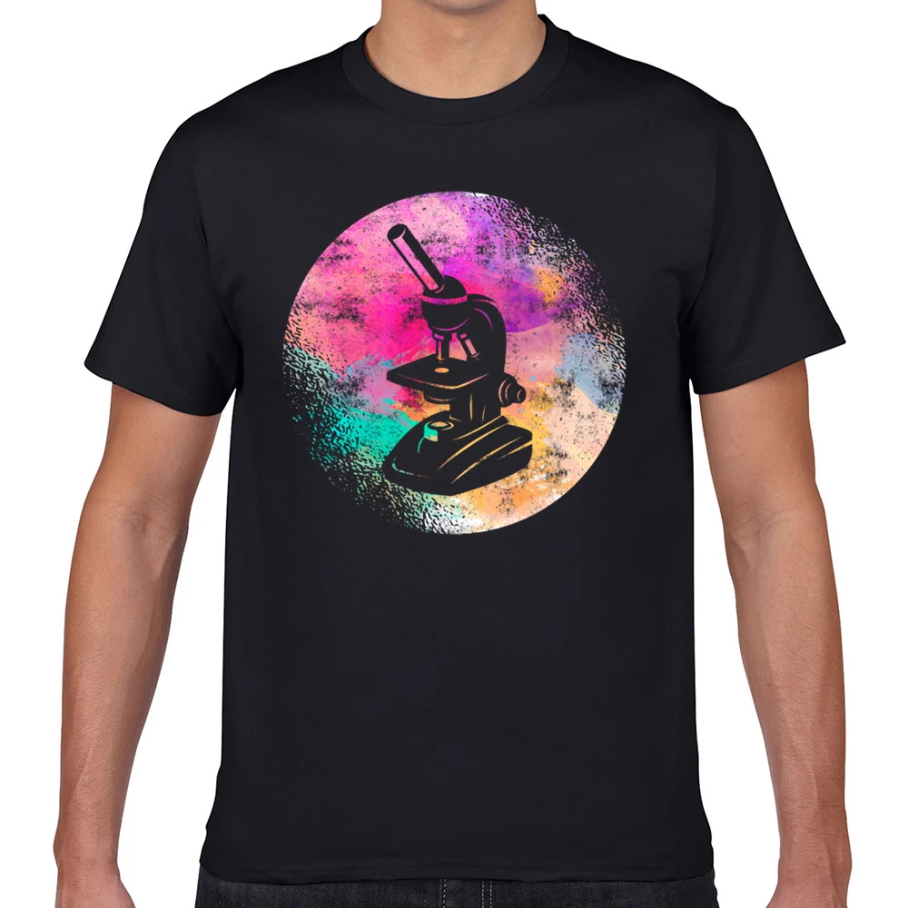 

Футболка мужская с принтом Geek, топ с изображением медицинского микроскопа, биологического ученого микроскопа, летняя