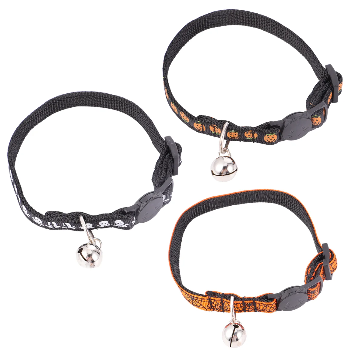 

3pcs Cat Collar Bell Neck Strap Pets Adjustable Cat Leash Collar