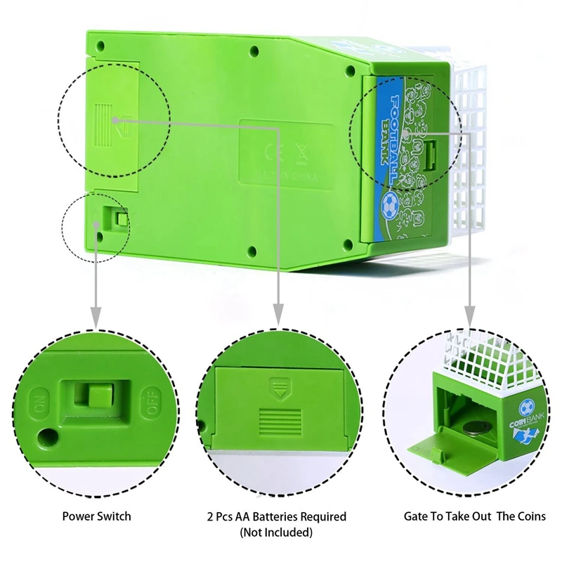 Новинка подарок мультяшная копилка для экономии футбола электрическая игрока в