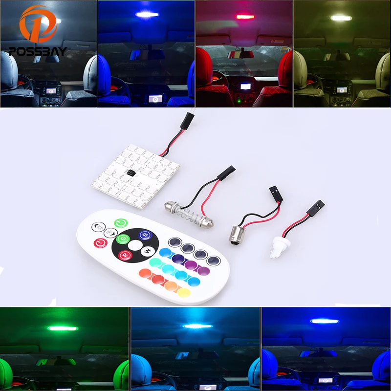 Светодиодная панель POSSBAY 5050 12/15/24/36 LED s RGB автомобильная интерьерная для чтения