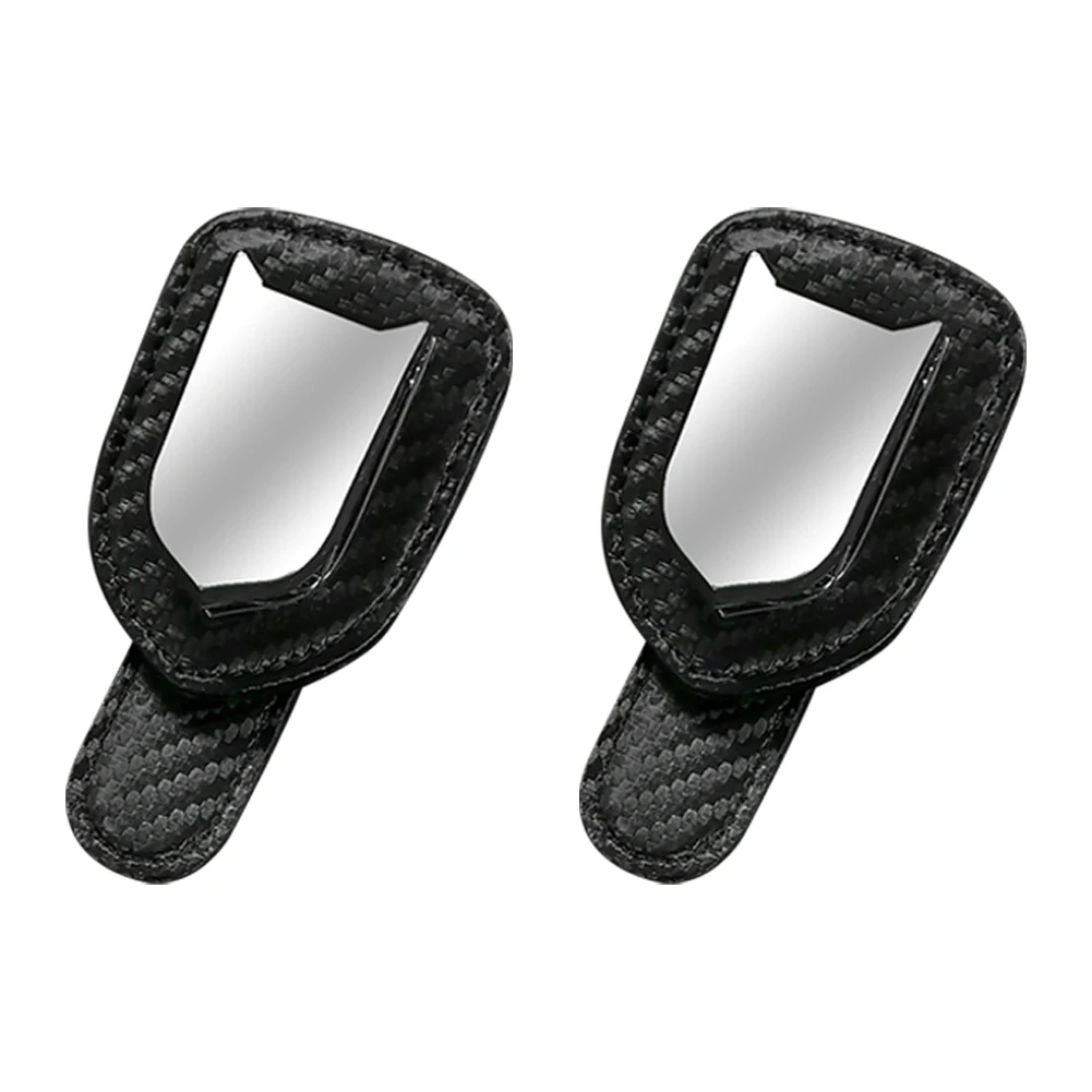 

2pcs Anti Lost Interior Accessories Universal Car Glasses Holder Multifunctional Card Hanger Ticket Durable Carbon Fiber