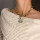 Ожерелье с подвеской в старинном стиле Женская универсальная цепочка для свитера