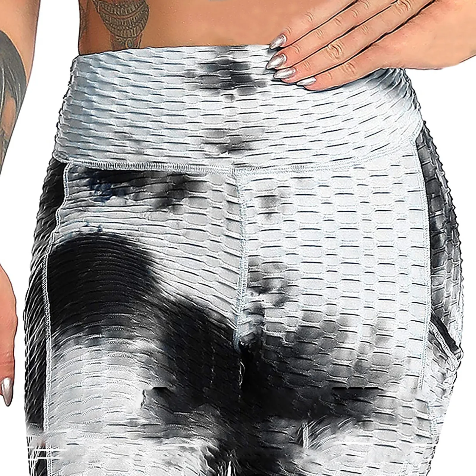 

2021 Sexy Pants Fitness Sports Leggings Female Running Trousers High Waist Leggings Tight Sports Pants Tie-dye Print Pants